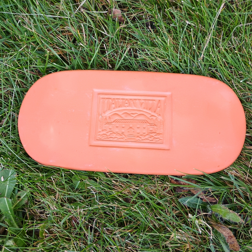 Vintage, like new, Italian Villa Terra Cotta warming stone, bread stone, country